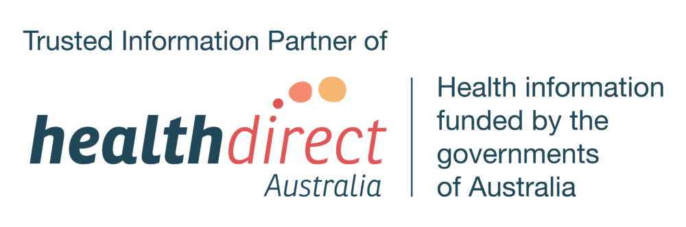 Healthdirect Australia Logo: Trusted Information Partner, providing government-funded health information for Australians.